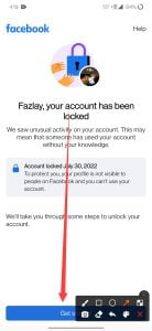 Unlock Facebook account 